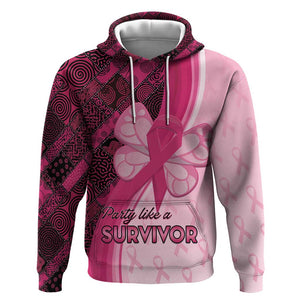 Breast Cancer Awareness Hoodie Think Pink - African Pattern - African Pride