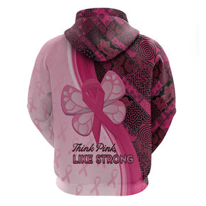 Breast Cancer Awareness Hoodie Think Pink - African Pattern - African Pride