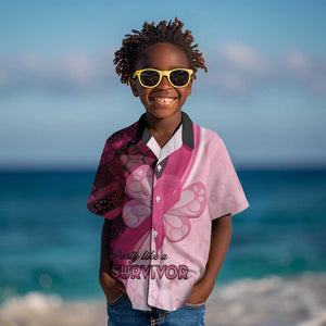 Breast Cancer Awareness Kid Hawaiian Shirt Think Pink - African Pattern - African Pride