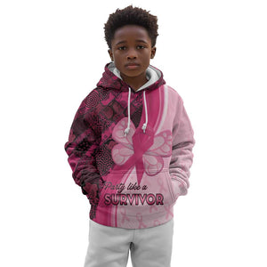 Breast Cancer Awareness Kid Hoodie Think Pink - African Pattern - African Pride