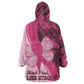 Breast Cancer Awareness Kid Wearable Blanket Hoodie Think Pink - African Pattern - African Pride