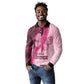 Breast Cancer Awareness Long Sleeve Polo Shirt Think Pink - African Pattern - African Pride