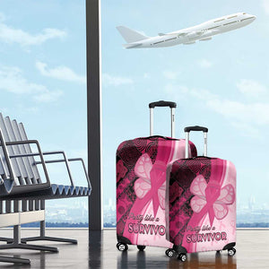 Breast Cancer Awareness Luggage Cover Think Pink - African Pattern - African Pride