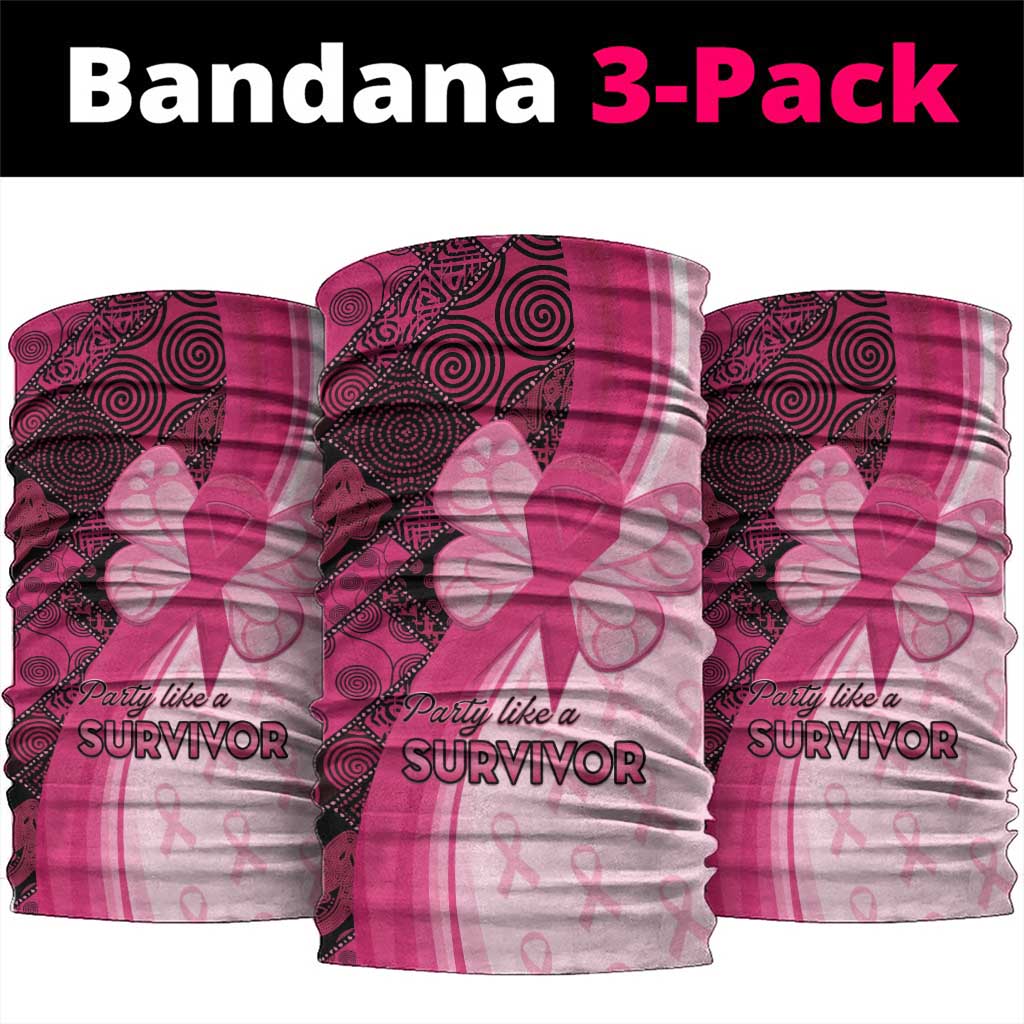 Breast Cancer Awareness Neck Gaiter Think Pink - African Pattern - African Pride