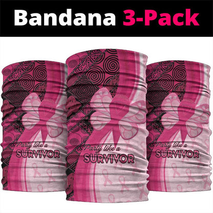 Breast Cancer Awareness Neck Gaiter Think Pink - African Pattern - African Pride