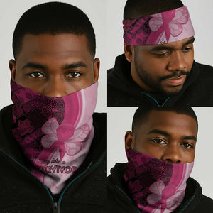 Breast Cancer Awareness Neck Gaiter Think Pink - African Pattern - African Pride