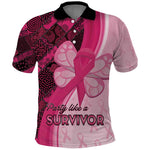 Breast Cancer Awareness Polo Shirt Think Pink - African Pattern - African Pride