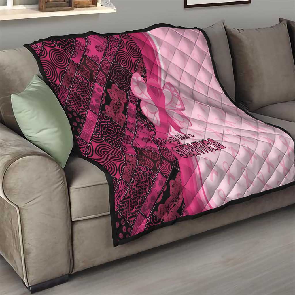 Breast Cancer Awareness Quilt Think Pink - African Pattern - African Pride