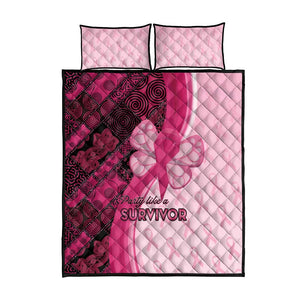 Breast Cancer Awareness Quilt Bed Set Think Pink - African Pattern - African Pride