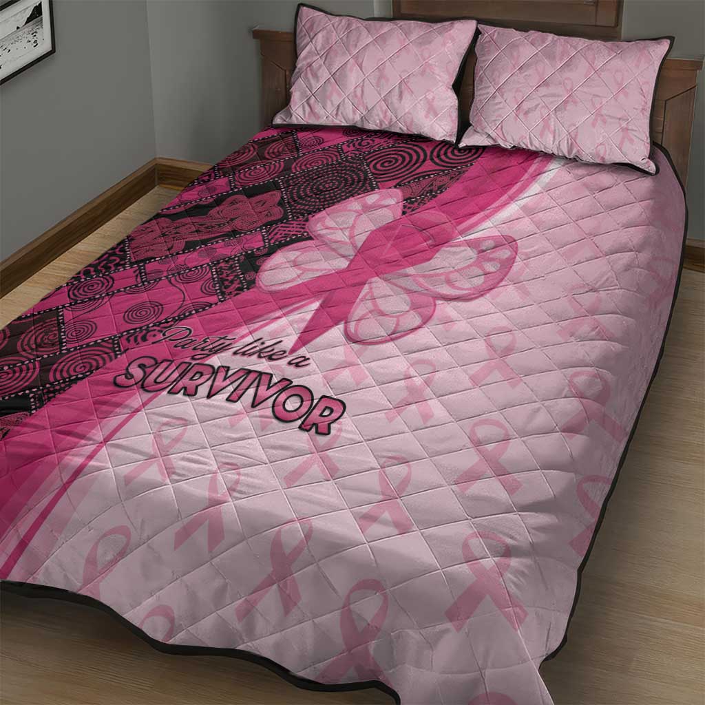 Breast Cancer Awareness Quilt Bed Set Think Pink - African Pattern - African Pride