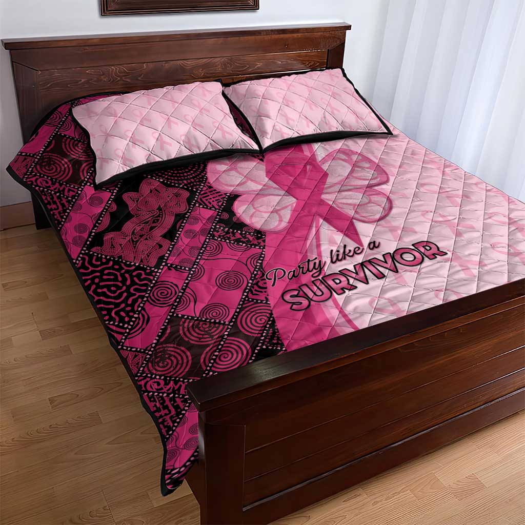 Breast Cancer Awareness Quilt Bed Set Think Pink - African Pattern - African Pride