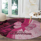 Breast Cancer Awareness Round Carpet Think Pink - African Pattern - African Pride