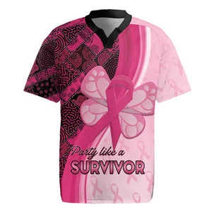 Breast Cancer Awareness Rugby Jersey Think Pink - African Pattern - African Pride