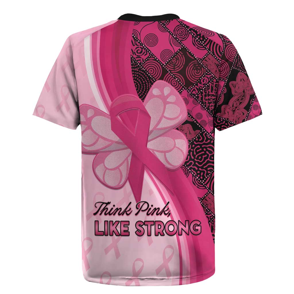 Breast Cancer Awareness Rugby Jersey Think Pink - African Pattern - African Pride