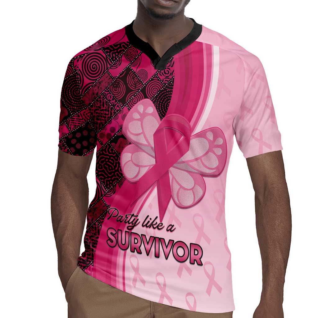 Breast Cancer Awareness Rugby Jersey Think Pink - African Pattern - African Pride
