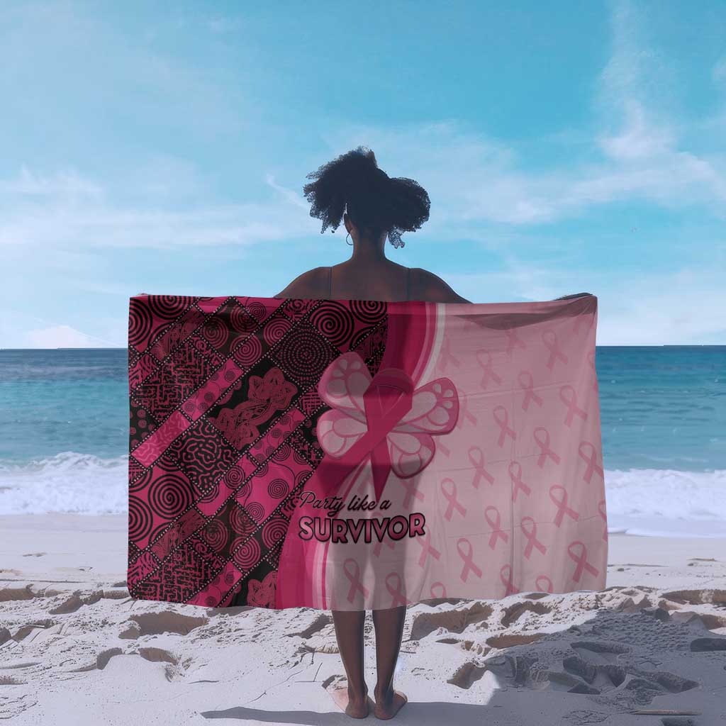 Breast Cancer Awareness Sarong Think Pink - African Pattern - African Pride