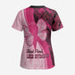 Breast Cancer Awareness Scrub Top Party Like A Survivor - Pink African Pattern - African Pride