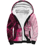 Breast Cancer Awareness Sherpa Hoodie Think Pink - African Pattern - African Pride
