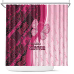 Breast Cancer Awareness Shower Curtain Think Pink - African Pattern - African Pride