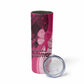Breast Cancer Awareness Skinny Tumbler Think Pink - African Pattern - African Pride