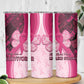 Breast Cancer Awareness Skinny Tumbler Think Pink - African Pattern - African Pride