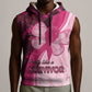Breast Cancer Awareness Sleeveless Hoodie Think Pink - African Pattern - African Pride
