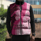 Breast Cancer Awareness Sleeveless Puffer Jacket Party Like A Survivor - Pink African Pattern