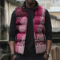 Breast Cancer Awareness Sleeveless Puffer Jacket Party Like A Survivor - Pink African Pattern