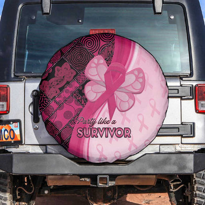 Breast Cancer Awareness Spare Tire Cover Think Pink - African Pattern - African Pride