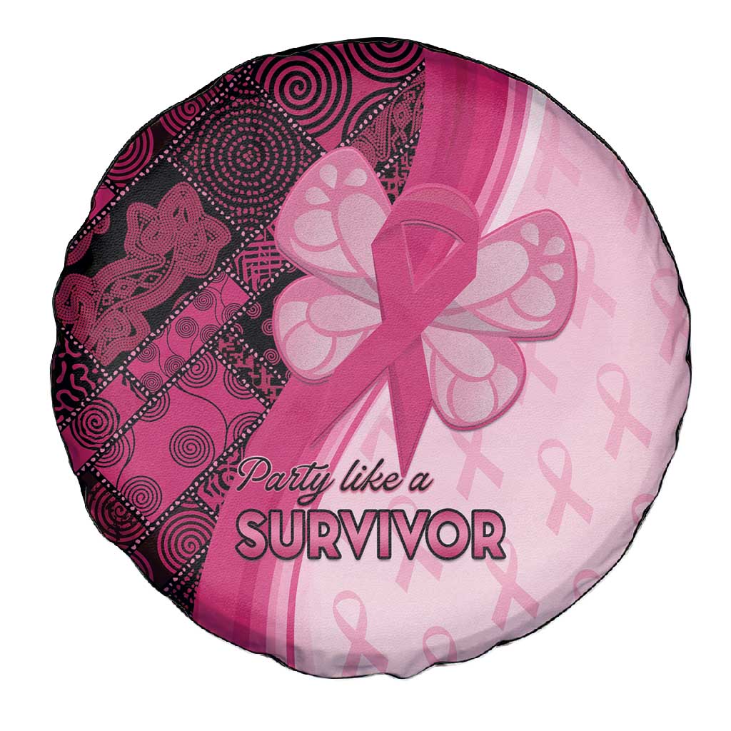 Breast Cancer Awareness Spare Tire Cover Think Pink - African Pattern - African Pride