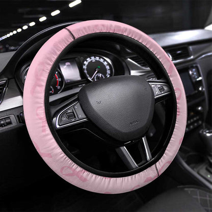 Breast Cancer Awareness Steering Wheel Cover Think Pink - African Pattern - African Pride