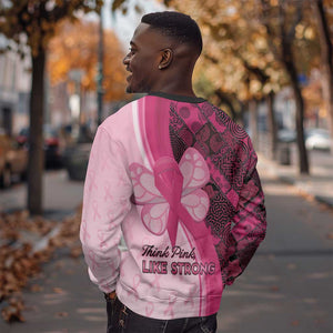Breast Cancer Awareness Sweatshirt Think Pink - African Pattern - African Pride