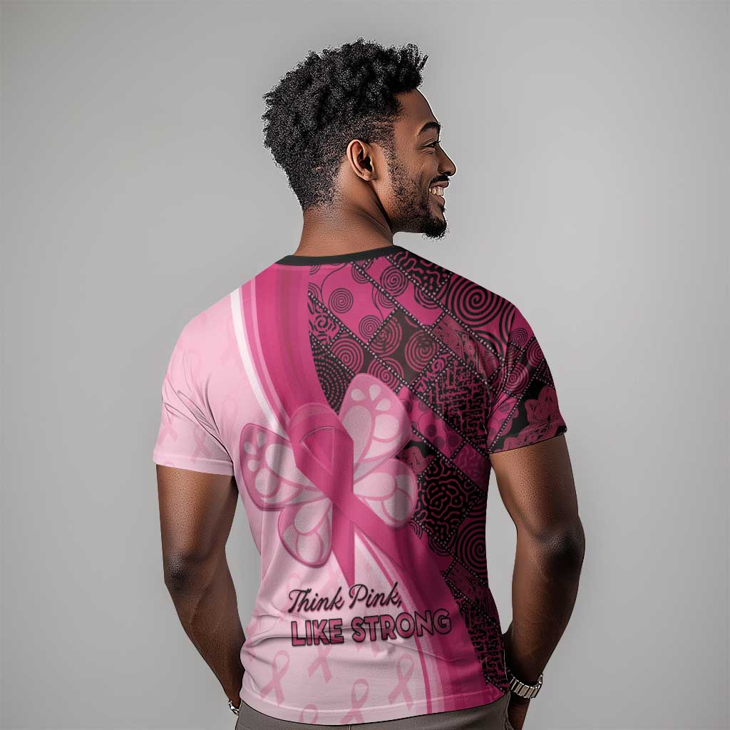Breast Cancer Awareness T shirt Think Pink - African Pattern - African Pride