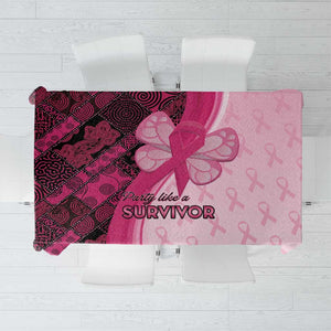 Breast Cancer Awareness Tablecloth Think Pink - African Pattern - African Pride