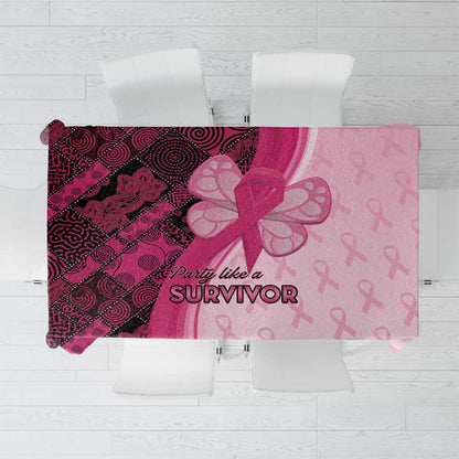 Breast Cancer Awareness Tablecloth Think Pink - African Pattern - African Pride
