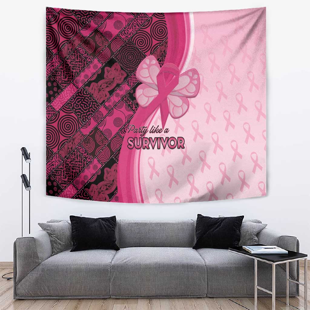 Breast Cancer Awareness Tapestry Think Pink - African Pattern - African Pride
