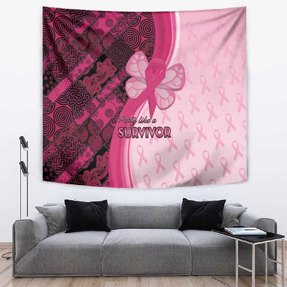 Breast Cancer Awareness Tapestry Think Pink - African Pattern - African Pride