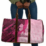 Breast Cancer Awareness Travel Bag Party Like A Survivor - Pink African Pattern