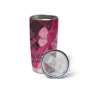 Breast Cancer Awareness Tumbler Cup Think Pink - African Pattern - African Pride