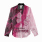 Breast Cancer Awareness Women Casual Shirt Think Pink - African Pattern - African Pride