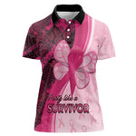 Breast Cancer Awareness Women Polo Shirt Think Pink - African Pattern - African Pride