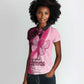 Breast Cancer Awareness Women Polo Shirt Think Pink - African Pattern - African Pride