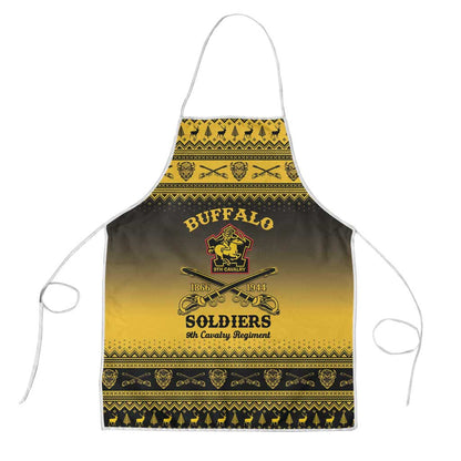 Buffalo Soldiers Christmas Apron 9th Cavalry Regiment