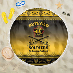 Afro Christmas Buffalo Soldiers Beach Blanket 9th Cavalry Regiment - African Pride