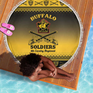 Afro Christmas Buffalo Soldiers Beach Blanket 9th Cavalry Regiment - African Pride