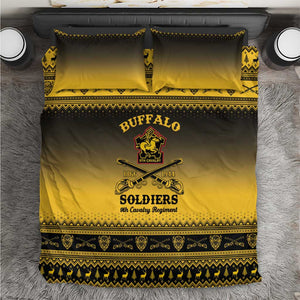 Afro Christmas Buffalo Soldiers Bedding Set 9th Cavalry Regiment - African Pride