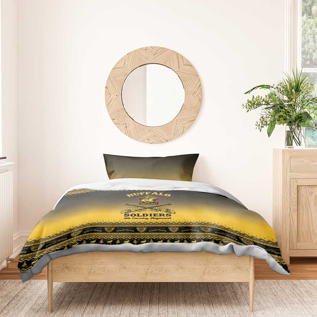 Afro Christmas Buffalo Soldiers Bedding Set 9th Cavalry Regiment - African Pride