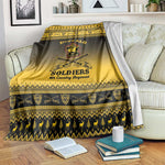 Afro Christmas Buffalo Soldiers Blanket 9th Cavalry Regiment - African Pride