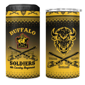 Afro Christmas Buffalo Soldiers 4 in 1 Can Cooler Tumbler 9th Cavalry Regiment - African Pride
