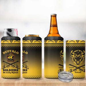 Afro Christmas Buffalo Soldiers 4 in 1 Can Cooler Tumbler 9th Cavalry Regiment - African Pride